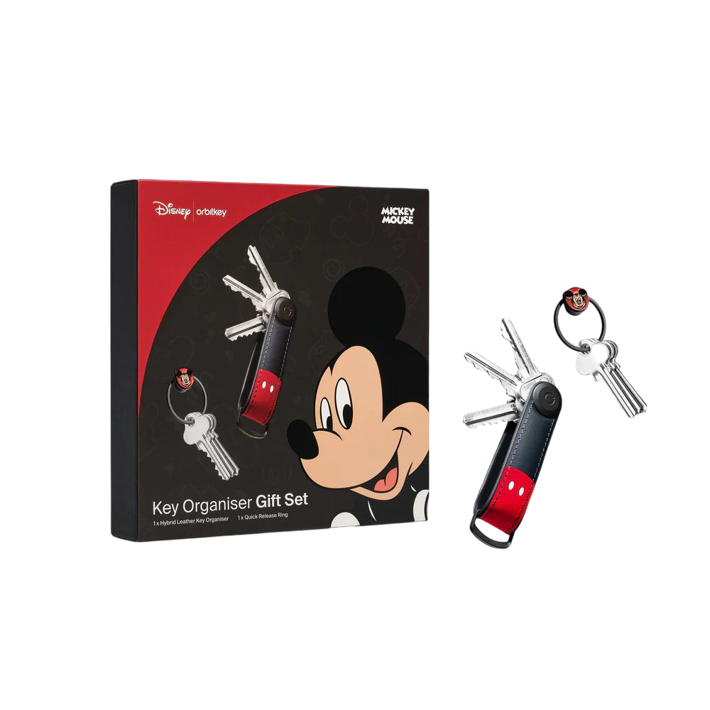 Orbitkey X Disney - Mickey Mouse Hybrid Leather Key Organiser + Ring v2 Kit - Mickey Mouse Hybrydowy Skórzany Organizer Na Klucze + Zestaw Z Pierścieniem v2 Kit