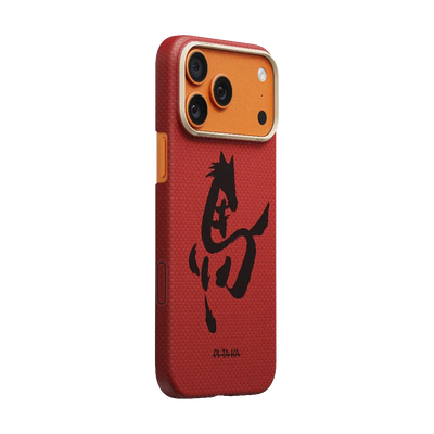 PITAKA - Ink Horse Painting Edge Case Cinnabar - Ultracienkie Etui do iPhona