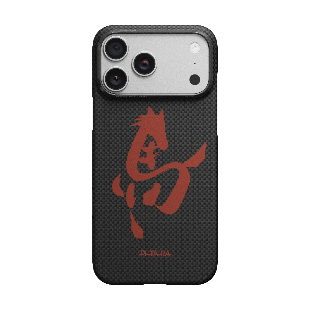 PITAKA - Ink Horse Painting Edge Case Ink Rhythm - Ultracienkie Etui do iPhona