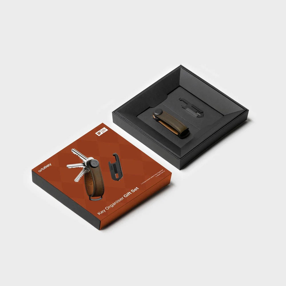Orbitkey - Key Organizer Crazy Horse + Multi-Tool v2 Set - Zestaw Organizer do Kluczy + Multitool