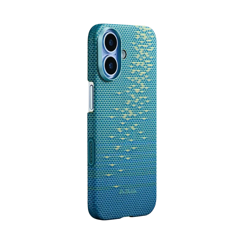 PITAKA - Glints of Gold Edge Case Lucid Blue - Ultracienkie Etui do iPhona