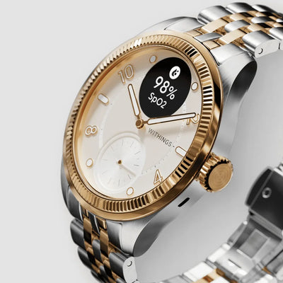 Withings - ScanWatch Nova Brilliant - Elegancki Smartwatch Moniturujący Zdrowie 39 mm