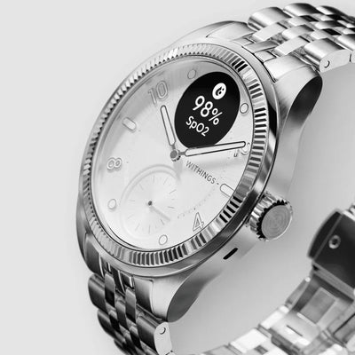 Withings - ScanWatch Nova Brilliant - Elegancki Smartwatch Moniturujący Zdrowie 39 mm