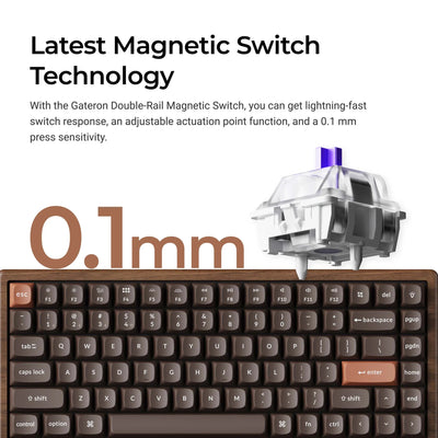 Keychron - K2 HE Wireless Magnetic Switch Custom Keyboard All-Wood Special Edition - Bezprzewodowa Drewniana Klawiatura Magnetyczna