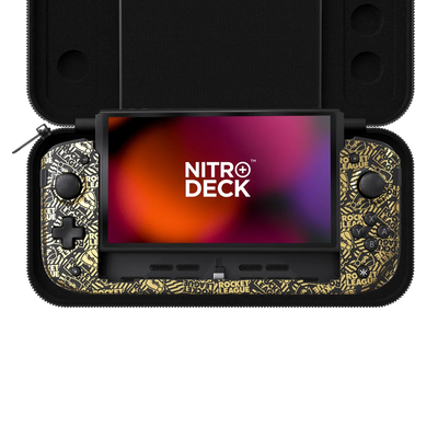 CRKD - Nitro Deck+ Rocket League Gold Edition with Carry Case - Kontroler Bezprzewodowy z Etui do Nintendo Switch