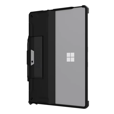 Czarny etui ochronne z uchwytem na tablet Surface z logo Windows, idealne dla home office
