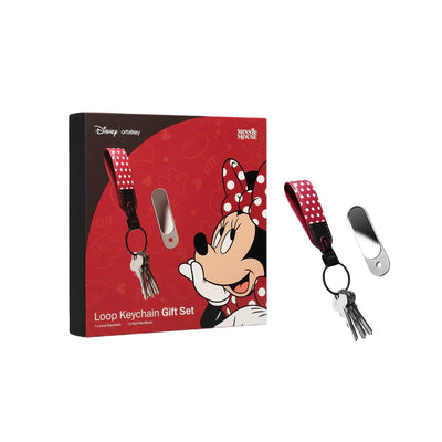 Orbitkey X Disney - Minnie Mouse Loop Keychain + Nail File & Mirror Kit - Minnie Mouse Brelok Loop + Pilniczek Do Paznokci I Lusterko