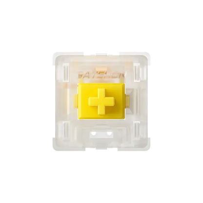 Mechaniczny przełącznik klawiaturowy Kailh Box Yellow z żółtym krzyżakiem i przezroczystą obudową