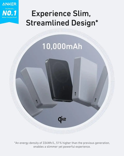 Anker - MagGo Power Bank (10K, Slim) - Slim Powerbank 10000 mAh