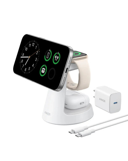 Anker - MagGo Wireless Charging Station (3-in-1, Dock Stand)