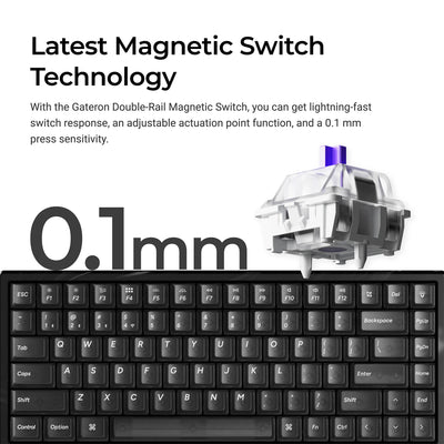 Keychron - K2 HE Wireless Magnetic Switch Custom Keyboard Resin Edition - Bezprzewodowa Klawiatura Magnetyczna