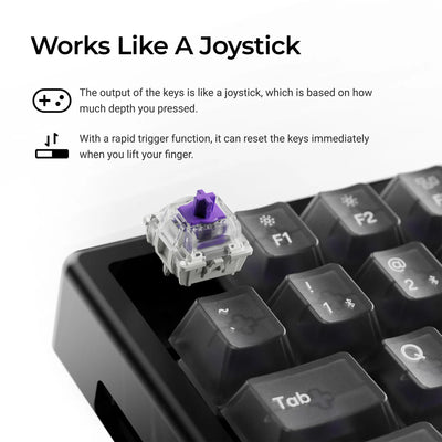 Keychron - K2 HE Wireless Magnetic Switch Custom Keyboard Resin Edition - Bezprzewodowa Klawiatura Magnetyczna