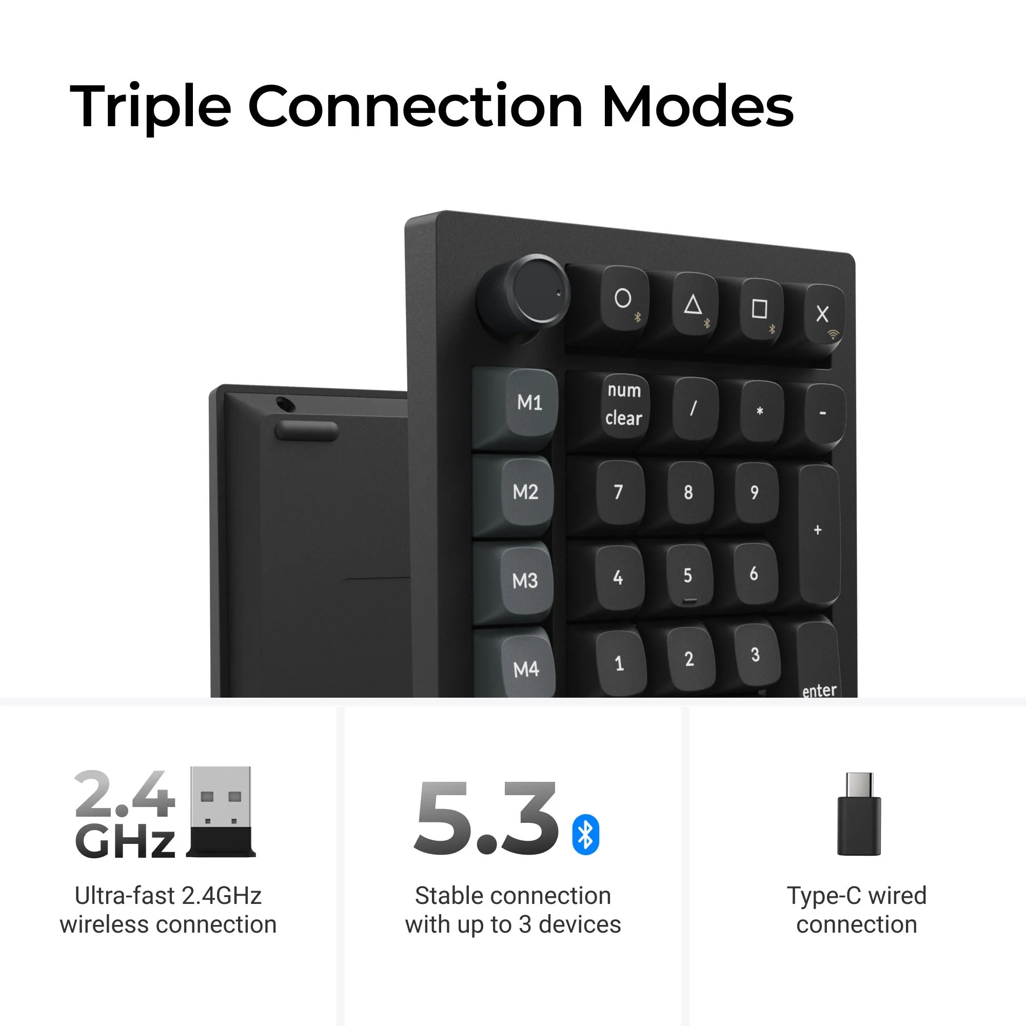 Keychron - V0 Ultra 8K Wireless Custom Number Pad - Bezprzewodowy Numpad Mechaniczny