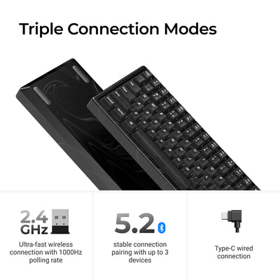 Keychron - K2 HE Wireless Magnetic Switch Custom Keyboard Resin Edition - Bezprzewodowa Klawiatura Magnetyczna