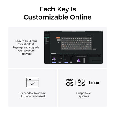 Keychron - K2 HE Wireless Magnetic Switch Custom Keyboard Concrete Edition - Bezprzewodowa Klawiatura Magnetyczna