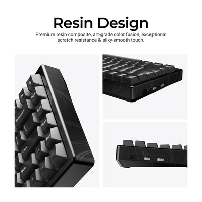 Keychron - K2 HE Wireless Magnetic Switch Custom Keyboard Resin Edition - Bezprzewodowa Klawiatura Magnetyczna