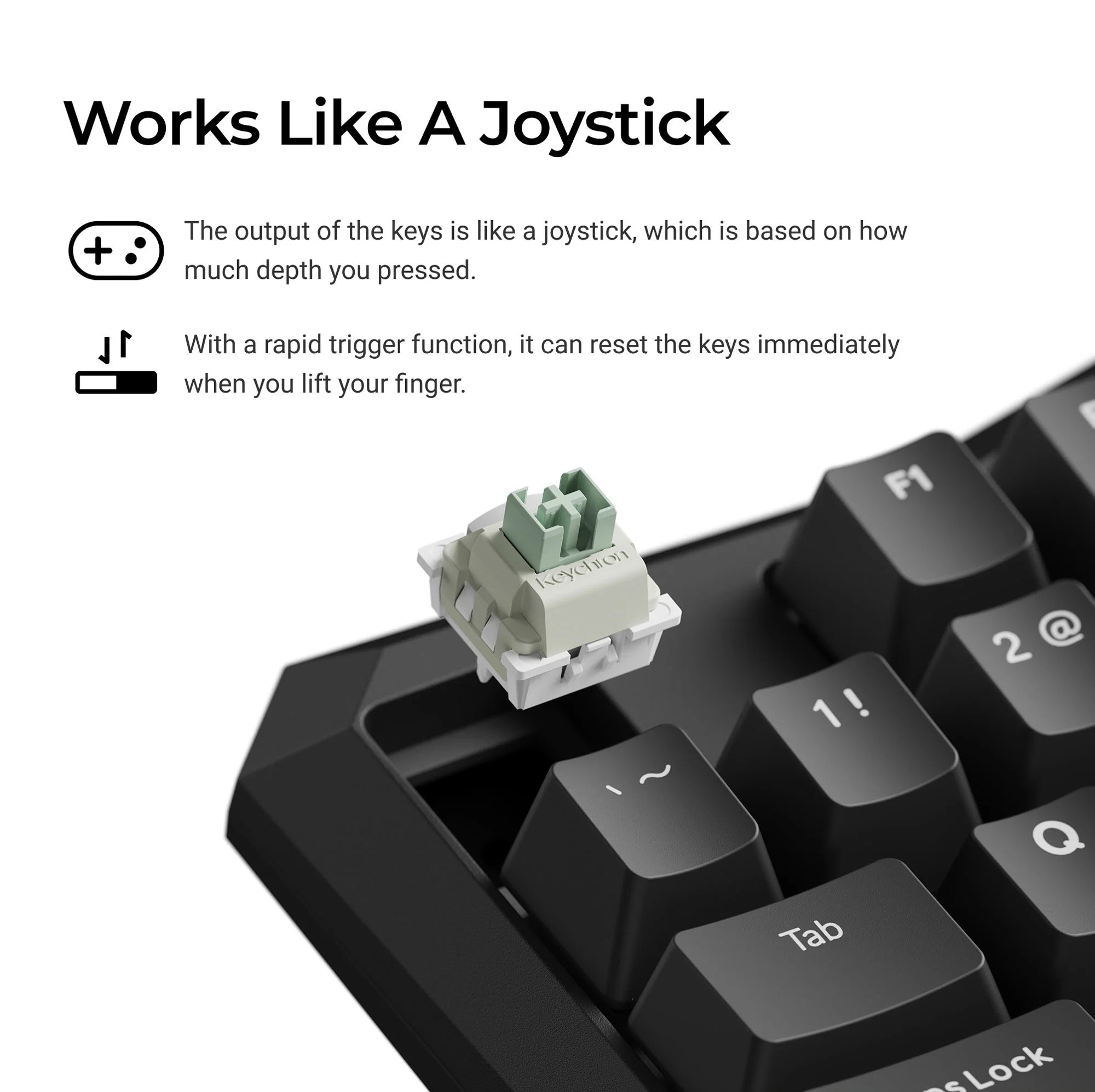 Keychron - C0 HE One Handed Magnetic Switch Gaming Keyboard - Magnetyczna Klawiatura Jednoręczna