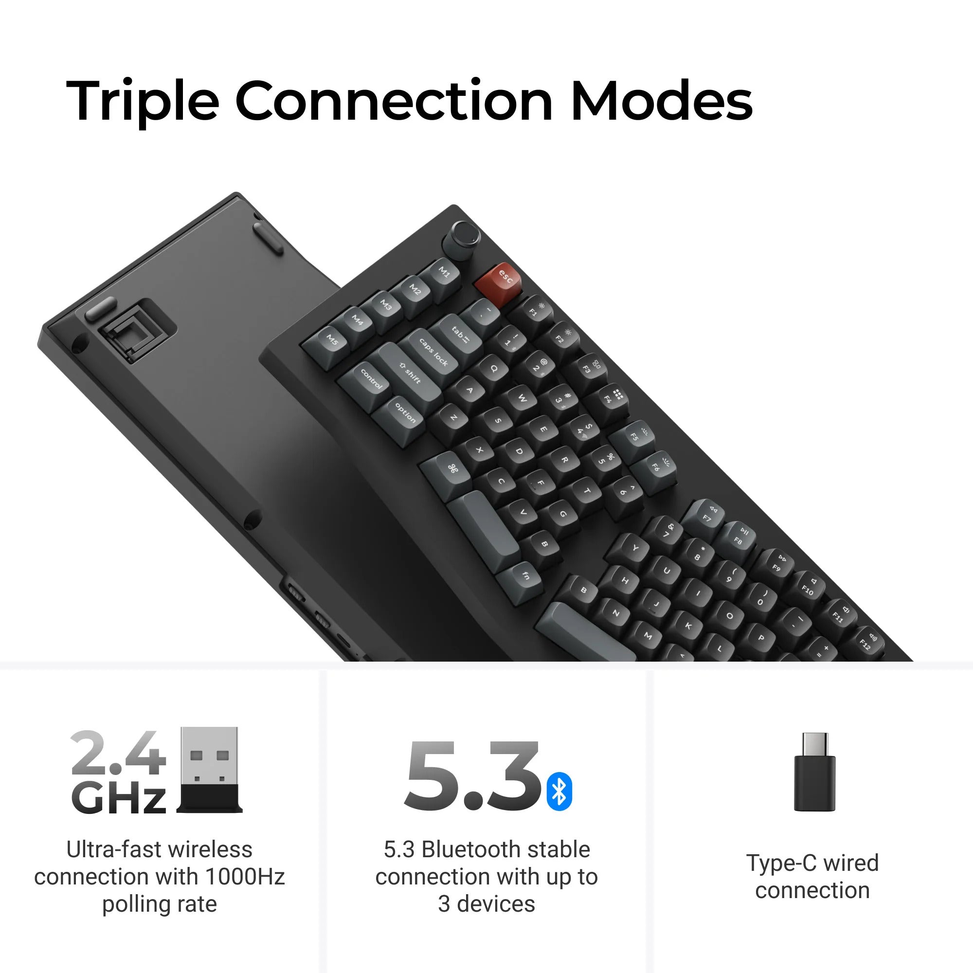 Keychron - V10 Ultra 8K Wireless Custom Mechanical Keyboard - Bezprzewodowa Klawiatura Mechaniczna