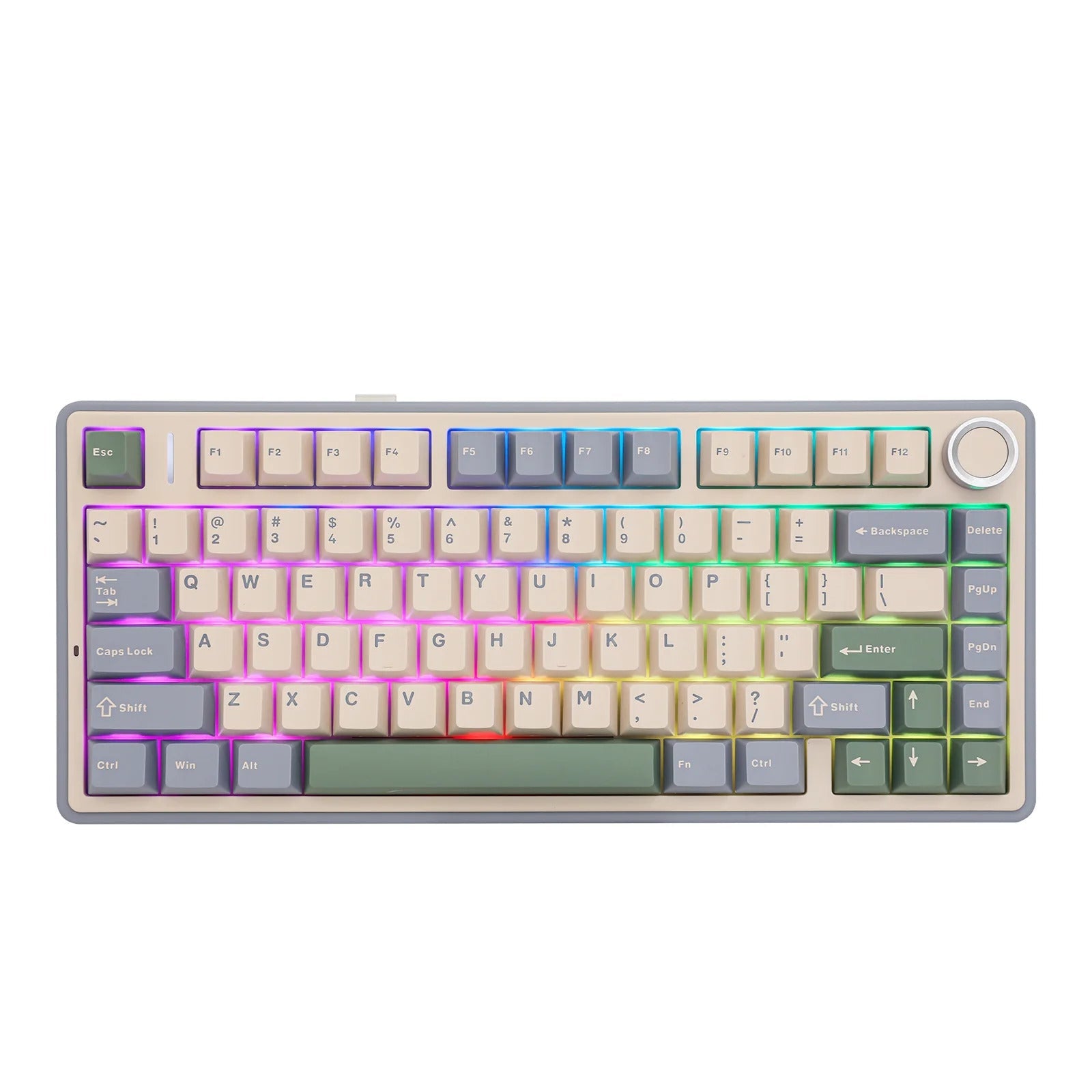 AULA - F75 Wireless Mechanical Keyboard - Bezprzewodowa Klawiatura Mechaniczna - Cedar Green