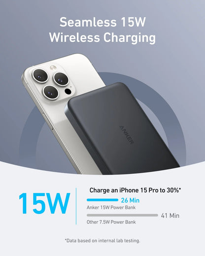 Anker - MagGo Power Bank (10K, Slim) - Slim Powerbank 10000 mAh