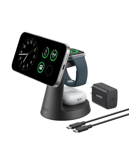 Anker - MagGo Wireless Charging Station (3-in-1, Dock Stand)
