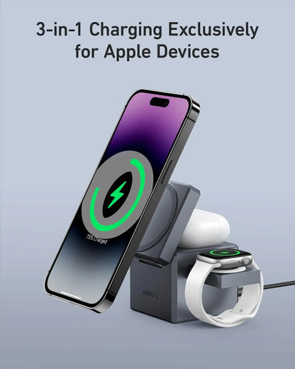 Anker - 3-in-1 Cube with MagSafe Charger - Ładowarka z MagSafe