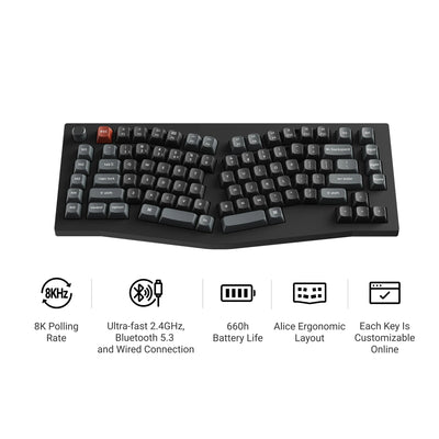 Keychron - V10 Ultra 8K Wireless Custom Mechanical Keyboard - Bezprzewodowa Klawiatura Mechaniczna
