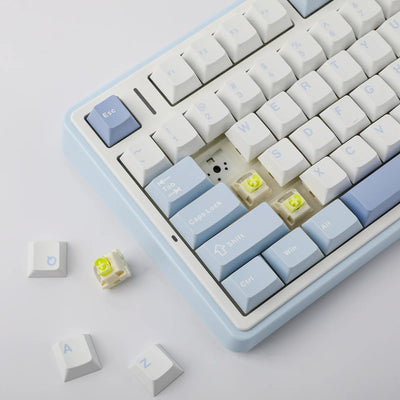AULA - F75 Wireless Mechanical Keyboard - Bezprzewodowa Klawiatura Mechaniczna - Sea Salt Blue