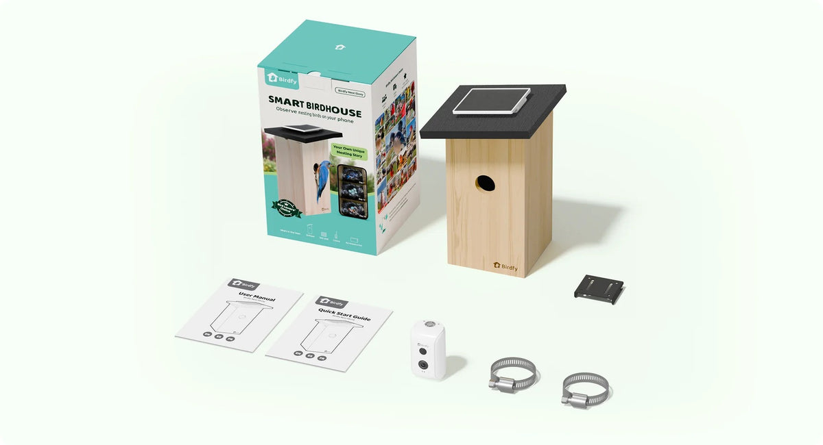 Birdfy - Nest Ebony - Budka Lęgowa dla Ptaków z Kamerą
