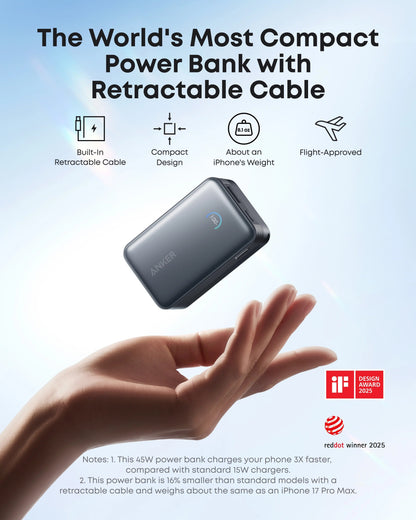 Anker - Nano Power Bank (10K, 45W) - Powerbank 10000 mAh