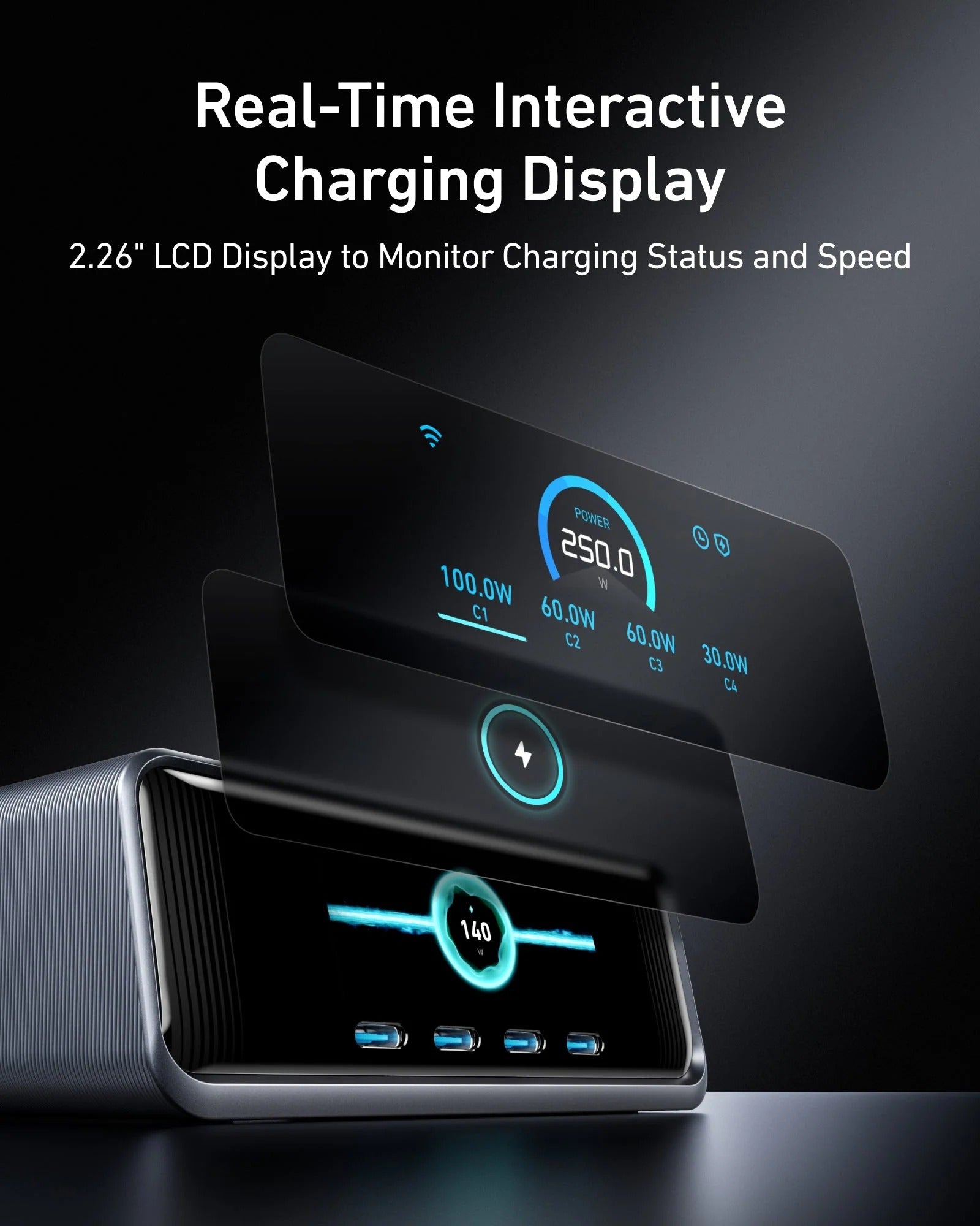 Anker - Prime Charger (250W, 6 Ports, GaNPrime) - Ładowarka 250W 6-portowa