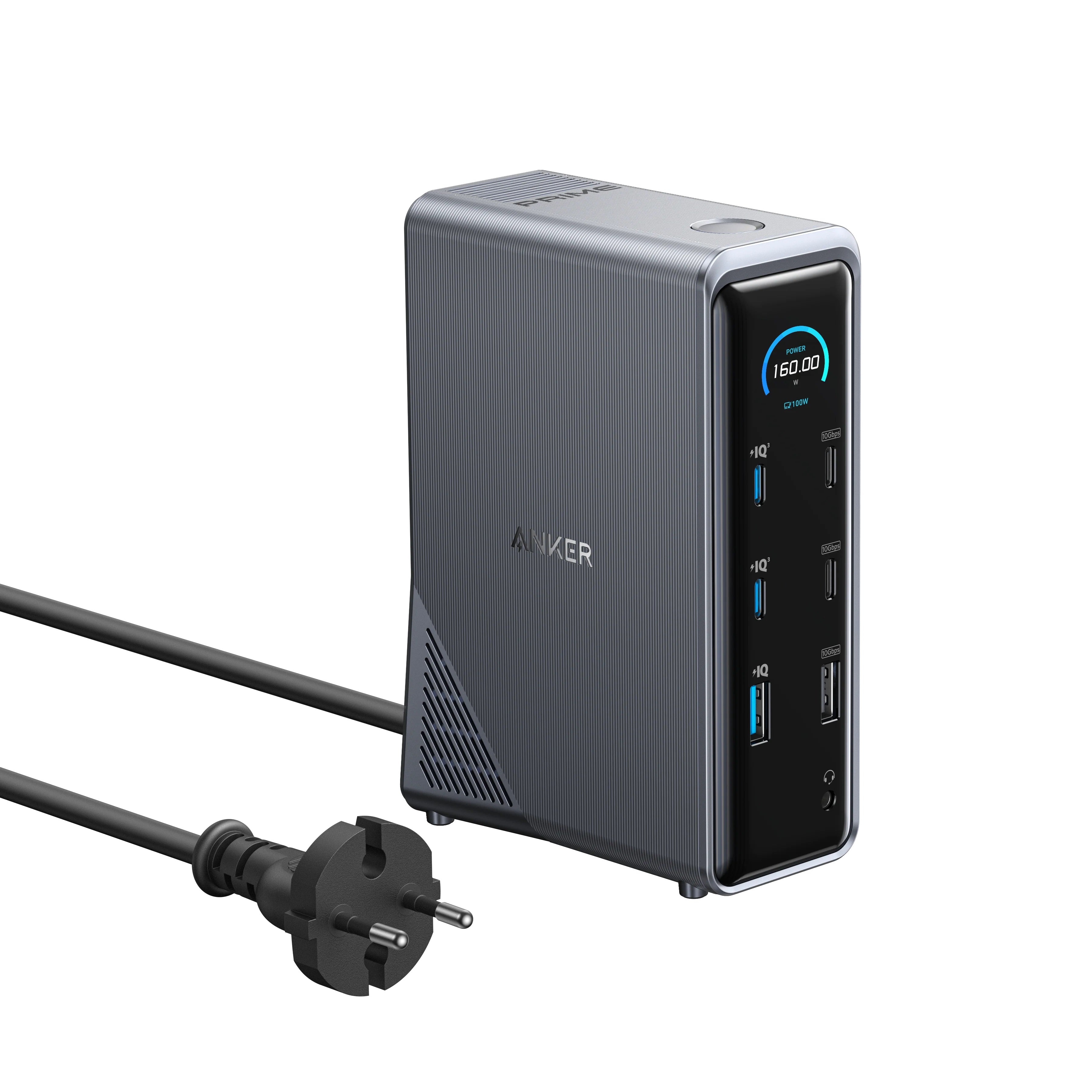 Anker - Prime Charging Docking Station (14-in-1, Dual Display, 160W)