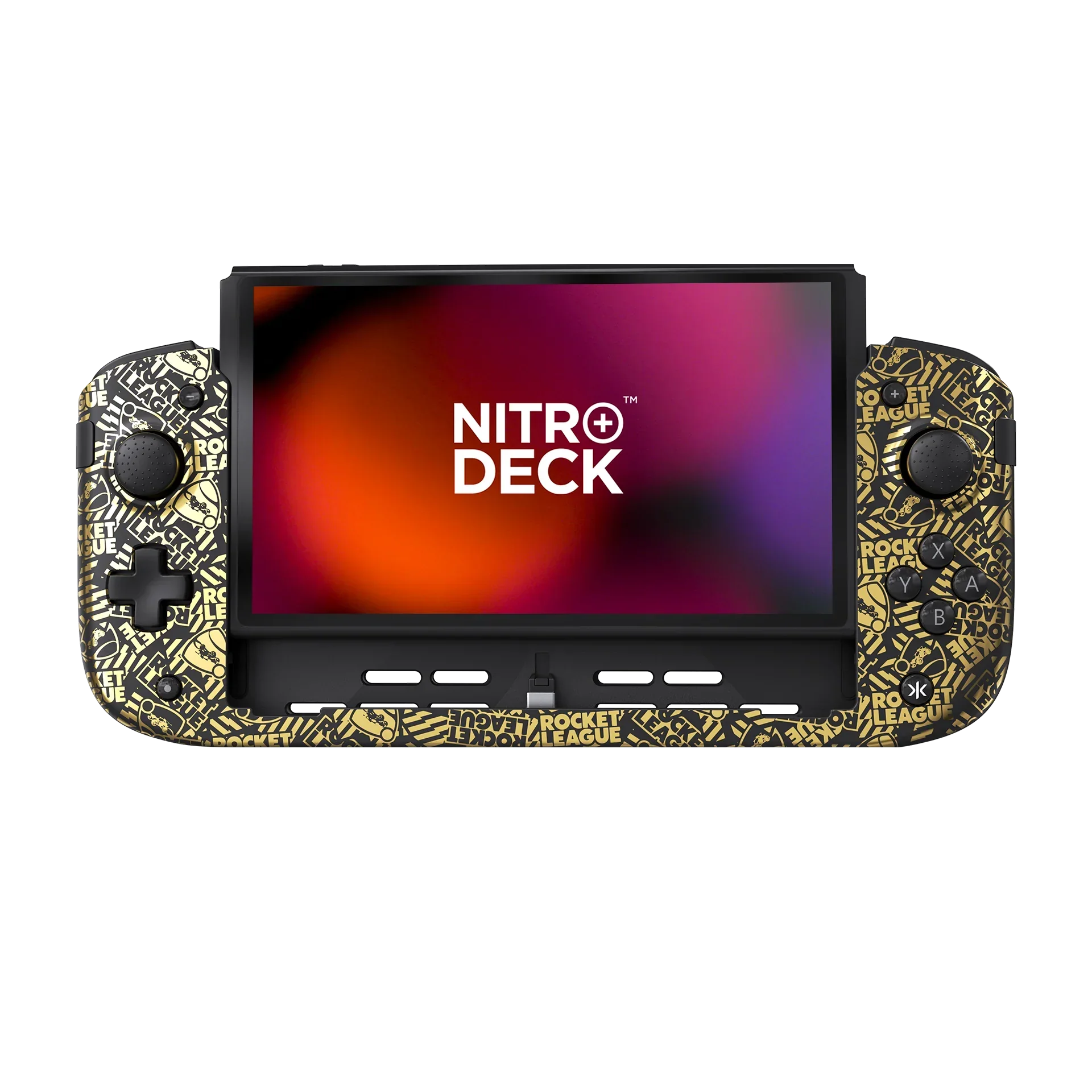 CRKD - Nitro Deck+ Rocket League Gold Edition with Carry Case - Kontroler Bezprzewodowy z Etui do Nintendo Switch