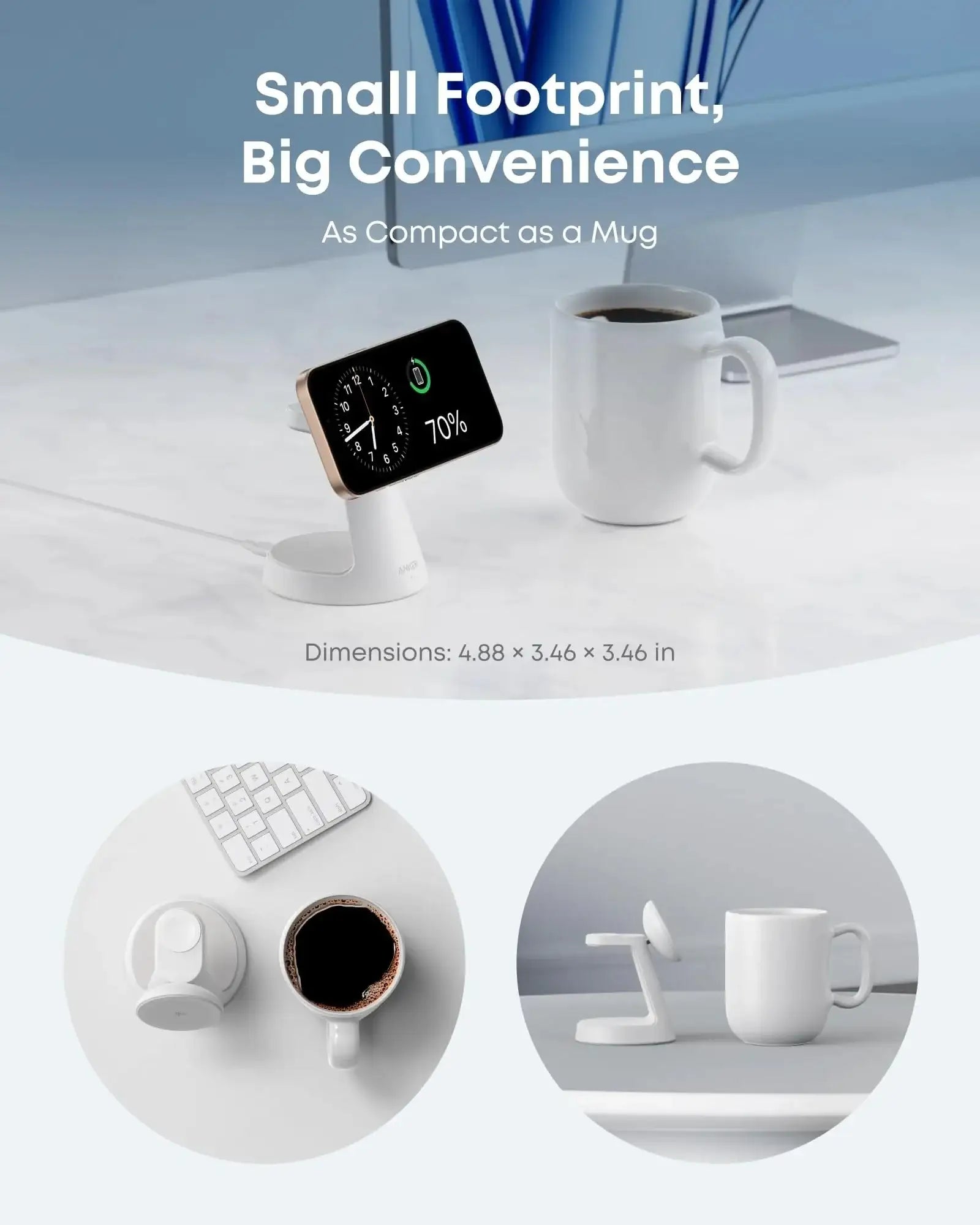 Anker - MagGo Wireless Charging Station (3-in-1, Dock Stand)