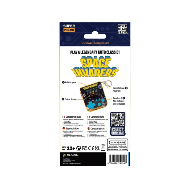 Evercade - Super Micro - Space Invaders Retro Mini Console - Mini Konsola Retro Brelok