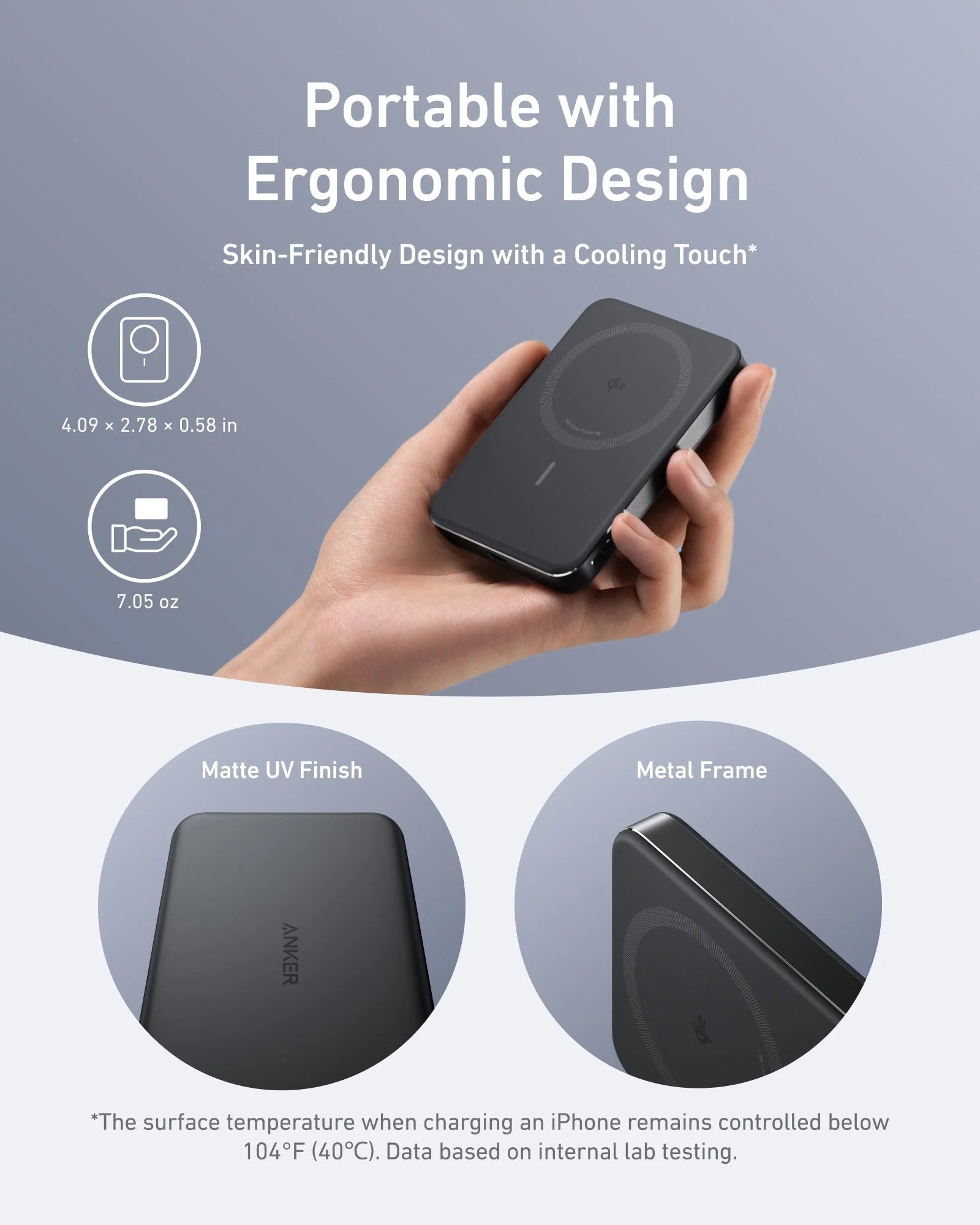 Anker - MagGo Power Bank (10K, Slim) - Slim Powerbank 10000 mAh