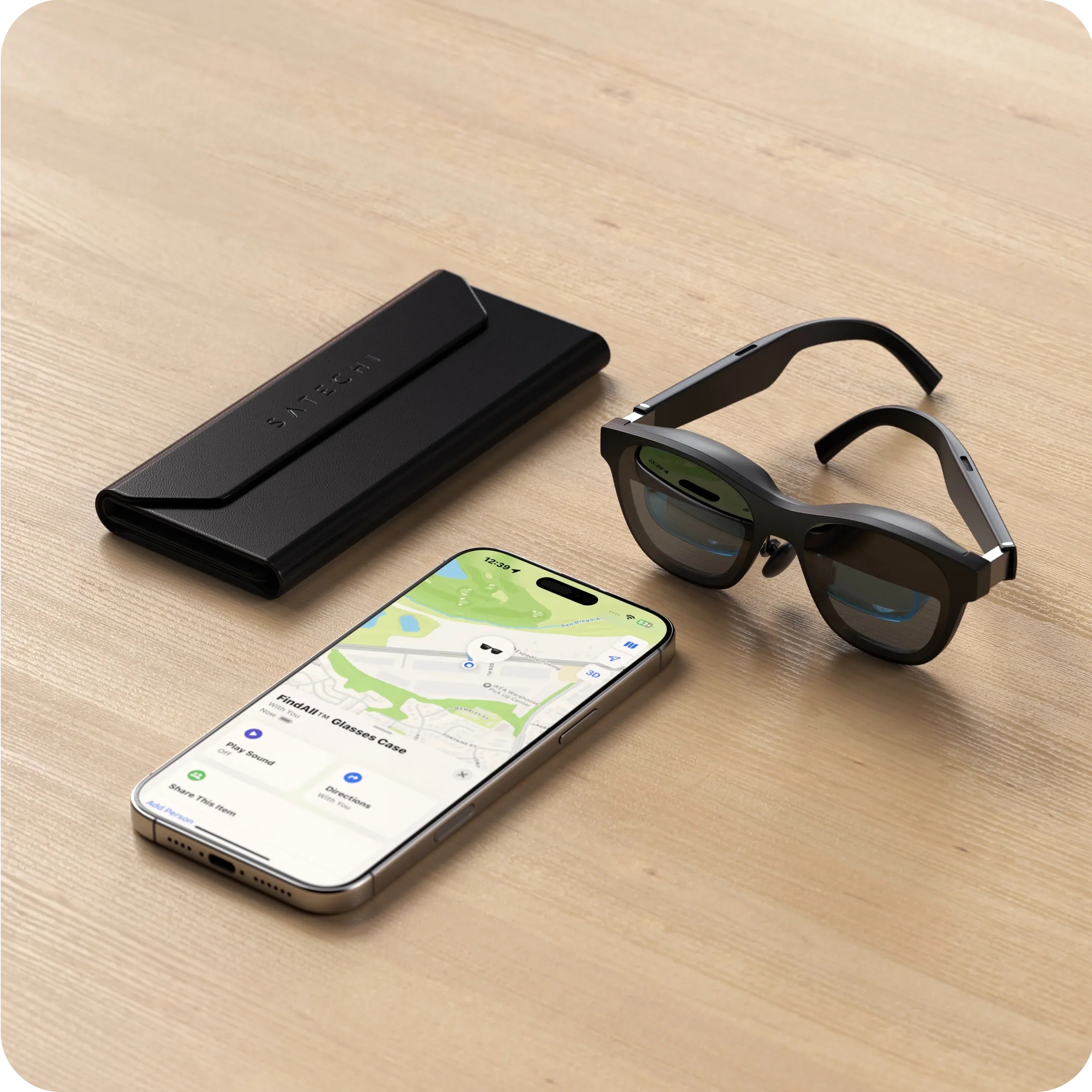Satechi - Vegan-Leather FindAll™ Glasses Case - Etui na Okulary z Apple FindMy