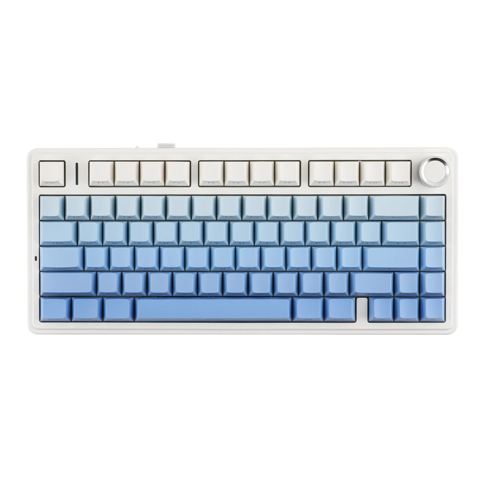 AULA - F75 Wireless Mechanical Keyboard - Bezprzewodowa Klawiatura Mechaniczna - Gradient Blue Side-Engraved