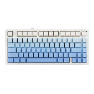 AULA - F75 Wireless Mechanical Keyboard - Bezprzewodowa Klawiatura Mechaniczna - Gradient Blue Side-Engraved