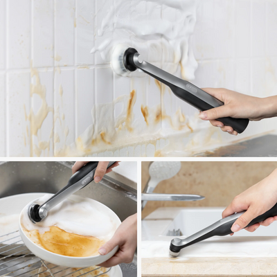 HOTO - Wand Cordless Spin Scrubber 12-Piece Ultimate Kit - Wielofunkcyjna Szczotka Elektryczna z Zestawem Końcówek