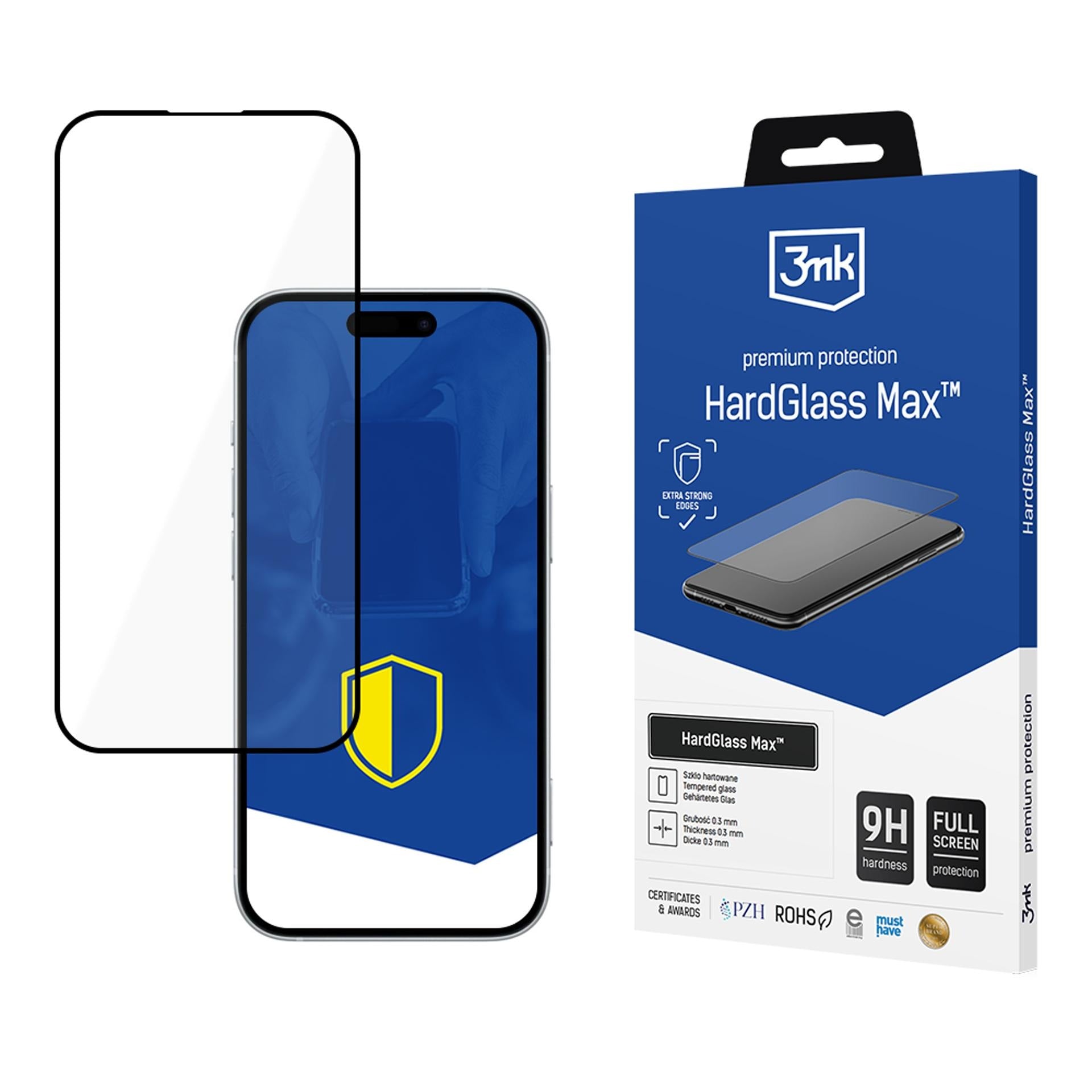 3mk - HardGlass Max Reinforced tempered glass for Apple iPhone 17 Pro / Pro Max / Air - Wzmocnione Szkło Hartowane