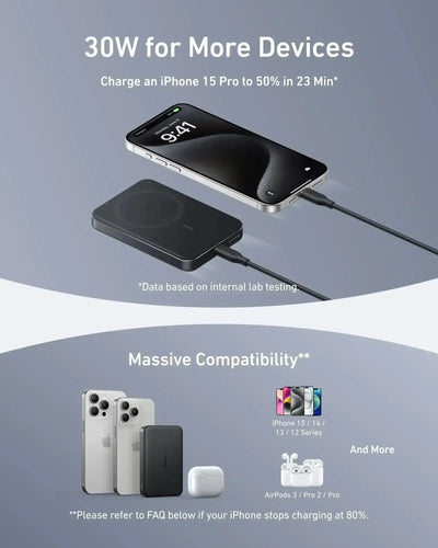 Anker - MagGo Power Bank (10K, Slim) - Slim Powerbank 10000 mAh