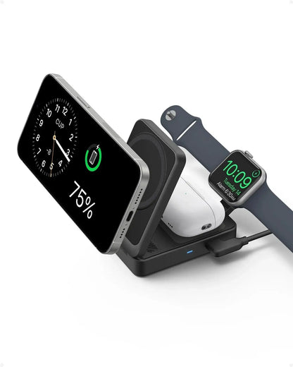 Anker - MagGo Wireless Charging Station (Foldable 3-in-1) - Ładowarka Składana z MagSafe