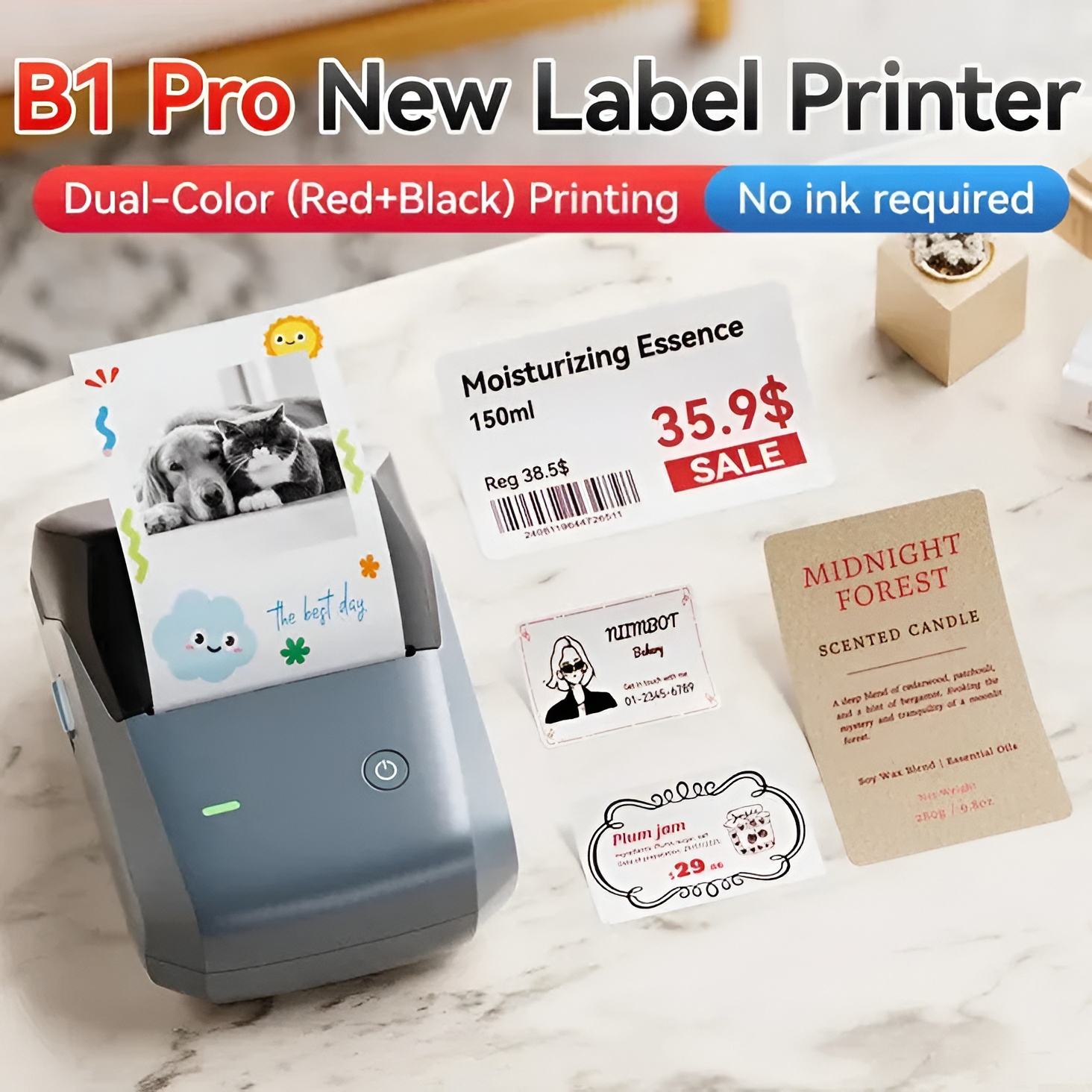 Niimbot - 2inch Thermal Label Printer B1 Pro - Drukarka Termiczna B1 Pro
