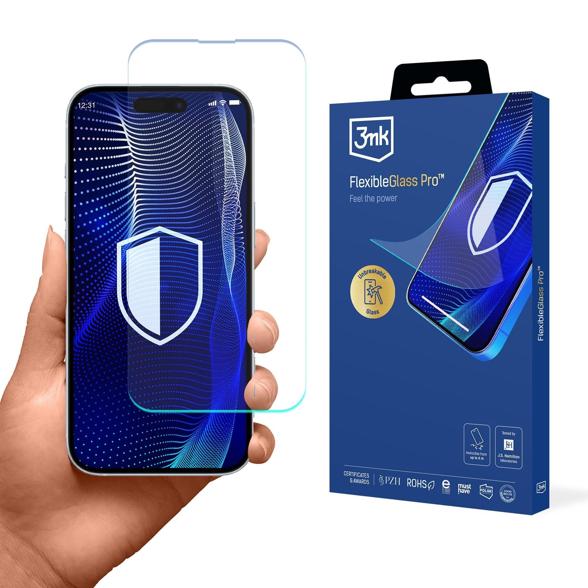 3mk - FlexibleGlass Pro Unbreakable glass for Apple iPhone 17 / Pro / Pro Max / Air - Nietłukące się Szkło