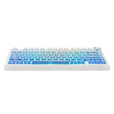 AULA - F75 Wireless Mechanical Keyboard - Bezprzewodowa Klawiatura Mechaniczna - Gradient Blue Side-Engraved