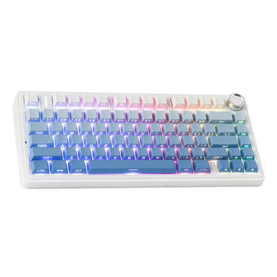 AULA - F75 Wireless Mechanical Keyboard - Bezprzewodowa Klawiatura Mechaniczna - Gradient Blue Side-Engraved