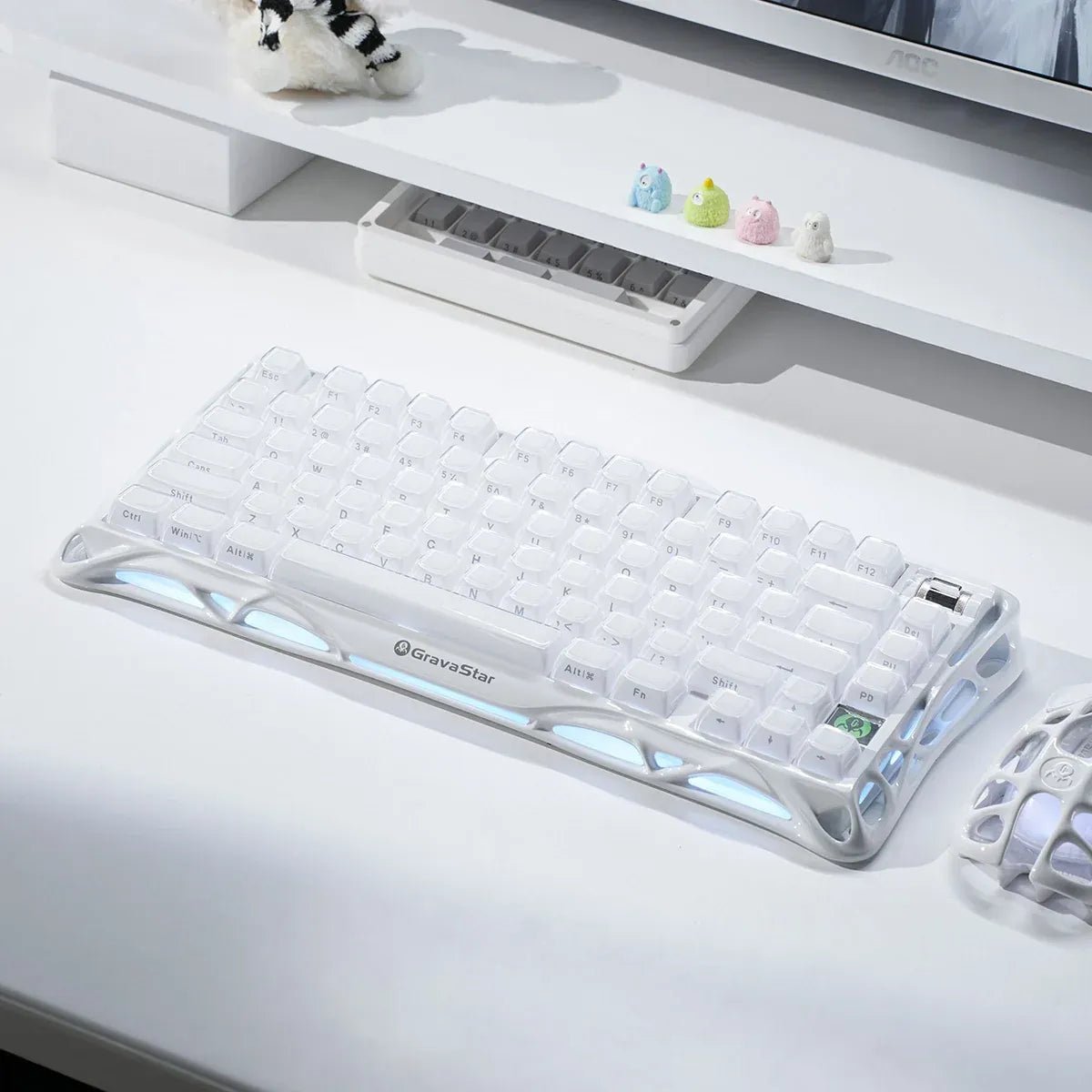 GravaStar - Mercury K1 Opaline White - Wireless Mechanical Keyboard Special Edition - Klawiatura Mechaniczna