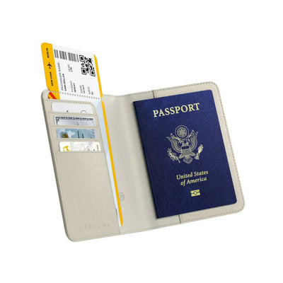 Satechi - Vegan - Leather Passport Cover with Find My - Etui na Paszport z Funkcją Śledzenia
