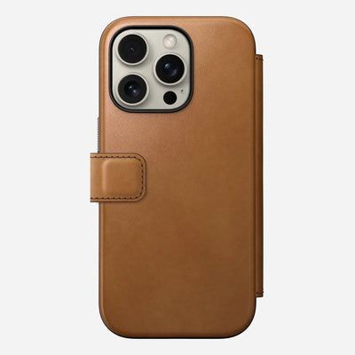 Etui skórzane na iPhone z trzema aparatami, brązowy pokrowiec ochronny